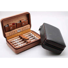 YUTRD ZCJUX Desktop Cigar Humidor - Cigar Box Desktop Resistente all'Uso e sigillato Portatile Legno di Cedro Cigar Humidor Box Viaggi (Color : Black)