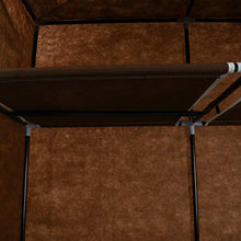 mewmewcat Armadio con Scomparti e Aste Marrone 150x45x175 cm in Tessuto