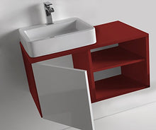 Aleghe Fun – Mobile da Bagno, Colore: Rosso Lucido