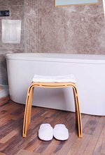 Generic Brands - Sgabello da bagno in bambù, per spa, in bambù,