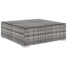 SKM Set Divani da Giardino 9 pz con Cuscini in Polyrattan Nero F