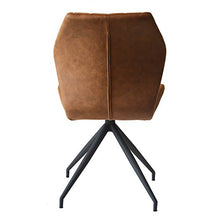 Damiware Rocky – Set di 2 sedie sala da pranzo Comfort rivestimento in tessuto (Cognac)
