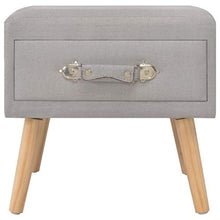 Estink - Comodino in tessuto, 40 x 35 x 40 cm, colore: Grigio