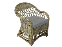 fantasie d oriente Poltrona in Vimini Naturale Intreccio in Rattan Traforata con Cuscino Salotto