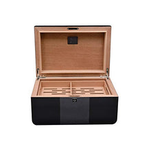 XZJJZ 2-Layers Cigar Cabinet con igrometro e umidificatore Black Classic umidificatori for Club Home Page Cigar Box
