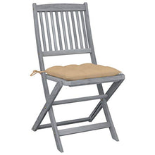 vidaXL Sedie da Giardino Pieghevoli 6pz con Cuscini in Massello Acacia