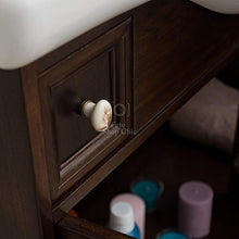 Shop Chic Arredo bagno arte povera base in legno con lavabo in ceramica