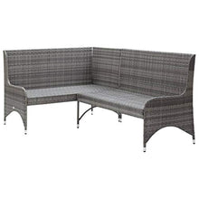 FAMIROSA Divani Angolari da Giardino 2 pz in Polyrattan Grigio
