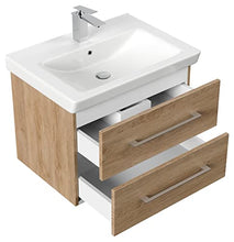 Set arredo bagno City (6 pezzi), incl. 2x Lavabo Subway 2.0 rovere chiaro