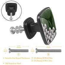 Baseball verde erba Pomelli per Porta Set di 4 Pomelli per Mobili Manopole per Cassetti Cucina Armadio Vetro