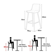 Sgabelli da Bar Moderni per La Colazione Sgabelli da Bar Imbottiti in Velluto Sedia da Pranzo in Ferro Battuto Art Kitchen 65 / 75cm Carico Massimo 200kg