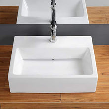 JPOYT-O Oval Lavaggio Bowl Parete inclinata - Ceramica Bianca Contro Parte Superiore del Vaso Montato (Color : Square Basin)