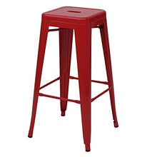 Set 2X sgabelli bistrot Design Industriale HWC-A73 Metallo Verniciato Rosso