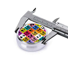Pop Art - Contenitore rotondo per pillole con 3 scomparti in metallo, per medicina e vitamina