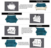 Ebeta 2-Pezzi Copridivano Copripoltrona Jacquard, Fodere copridivano coprisedia, Elasticizzato Sofa Cover Coprisofà Poltrona 1 Posto (Vino Rosso, 85-115 cm)