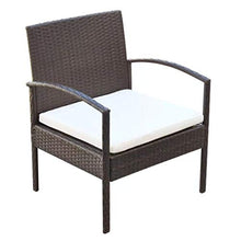 FAMIROSA Set Divani da Giardino 4 pz con Cuscini in Polyrattan Marrone-2672