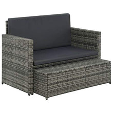 Festnight Set Divani da Giardino, Set di Mobili da Giardino 5 pz in Polyrattan Grigio