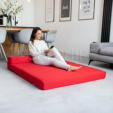 G & H - Materasso pieghevole pieghevole per letto matrimoniale, con rivestimento rimovibile, colore: avorio