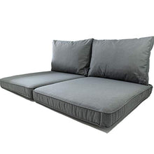 Cuscini per Pallet da Esterno Nordje Comfort Duo con FO-dera Impermeabile, composti da Cuscino Seduta da 120x80 cm e Cuscino Schienale | Cuscini per Pallet | Cu-scino per bancali (Grigio)