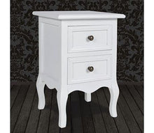 vidaXL Comodino con 2 Cassetti MDF Bianco Cassettiera Tavolo Notte Armadietto