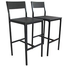 yelloo Set 2 SGABELLI Angolo Bar ARREDO SEDIE Cucina Salotto Colore Nero MOD. LIGNANO