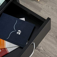 homcom Cassettiera Portadocumenti da Ufficio in Legno Nero con 2 Cassetti, 4 Ruote Ominidirezionali, 40 x 35 x 60cm