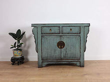 Yajutang - Cassettiera cinese anticata, 2 ante, 2 cassetti, grigio