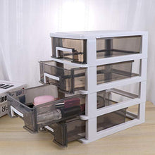 CLISPEED Organizer da Tavolo Contenitore per Trucco a Quattro Strati Cassetto Trasparente Contenitore per Dispensa Armadio per Articoli da Bagno (Bianco E Nero)