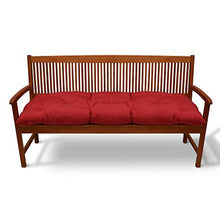 Beautissu Cuscino per panche Flair BK ca.120x50x10 cm soffice e Comodo - per panchine da Giardino e dondoli - Rosso