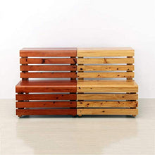 IAIZI Cedar Passo Sgabello in Legno Vasca da Bagno Sgabello a 3 Strati Pedale 3-Step Scala Scala a pioli Bovindo Scala Bagno Passo con Mat (Color : Wood Color)