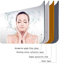 Specchio Elegante semplicità Specchio per Il Trucco Specchio Ovale da Parete Oscuramento Continuo Anti-Appannamento Touch Screen Specchio Decorativo da Appendere per Camera da Letto Bagno