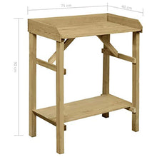 OUSEE Tavolo da Lavoro da Giardino in Legno Impregnato 75x40x90cm