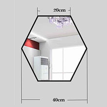XQAQX Specchio da Parete Specchio da Bagno Bathroom Wall Specchio, Specchio Esagonale a Parete con Telaio Nero Bathroom Specchio for Veranda Camera da Letto Soggiorno di Studio
