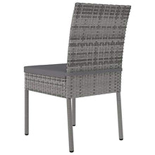 FAMIROSA Sedie da Pranzo per Giardino 2 pz in Polyrattan Grigio-5108