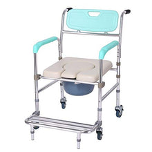 JTKDL Sedia da Toilette con Ruote Vecchia Sedia A Rotelle Sedia da Bagno Mobile Sgabello da Bagno