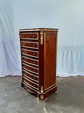 Louises Barock Rokoko - Cassettiera in stile antico, colore: Noce, altezza 131 cm
