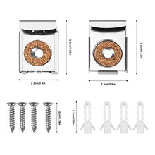 2 Set / 8 Pezzi Clip per Specchio , Clip e Accessori per Specchi, Clip per Staffe Specchi a Molla, Clip Vetro a Specchio con Viti per Muro, Bagno, Cucina, Hotel