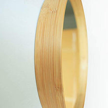 CENPEN Nordic Rotonda di bambù Bagno Trucco dello Specchio a Parete Bagno Specchio da Toilette