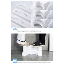 LTINN Sgabello per WC a gradini, Design con Regolazione dell'altezza a 3 Strati, WC con Sgabello a Gradino, Compatto e Pratico, Design Antiscivolo, Sgabello Tozzo Dengzi