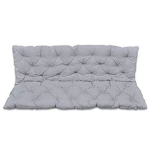 EBTOOLS Cuscino per Altalena, Cuscino per Dondolo Giardino con Schienale, 150 x 98 cm, Grigio
