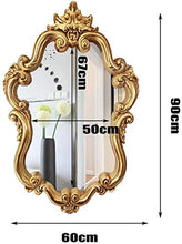 HFFFHA Specchio da Bagno Specchio da Bagno Americano retrò - Specchio Moderno Europeo - Specchio da Bagno sospeso - Cornice in PU Impermeabile