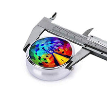 Rainbow Art - Contenitore rotondo per pillole a 3 scomparti, in metallo, per medicina e vitamina