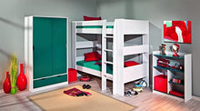 Inter Link Letto Castello in Pino Massiccio Verniciato, Bianco