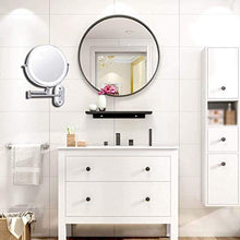 WZDD Specchio Ingranditore da Parete Bagno, Specchio Ingranditore da Trucco con Luce LED, Specchio Cosmetico 10x con Rotazione a 360 °