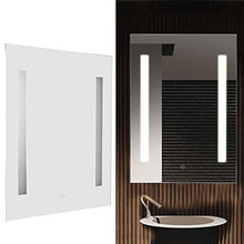 Zerone Specchio LED anti-appannamento, specchio da parete rettangolare, per bagno e trucco, 50 x 70 cm