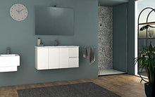 giordanoshop Mobile Bagno Sospeso 100 cm Lavabo e Specchio Tavassi Urano Bianco Lucido