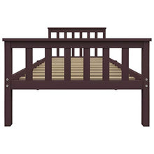 FAMIROSA Giroletto con 2 Cassetti Marrone Scuro Legno di Pino 90x200 cm-0615