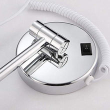 AJH Specchio cosmetico per Trucco da Parete luci a LED e ingrandimento 3X, Specchio di Bellezza da Barba con Estensione Girevole a 360 Gradi su Due Lati