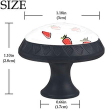 Fragole Su Bianco Pomelli per Porta Set di 4 Pomelli per Mobili Manopole per Cassetti Cucina Armadio Vetro