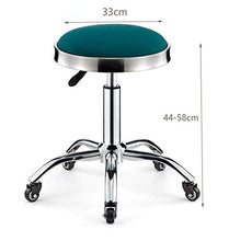 Poltrone Nubao Barber feci con 5 rotelle Altezza Regolabile Rotonda Pranzo Sgabello di Uso della casa Cucina Sala da Pranzo Beauty Studio Bar Sgabelli (Colore: # 7, Dimensione: 33 * 44-58CM)